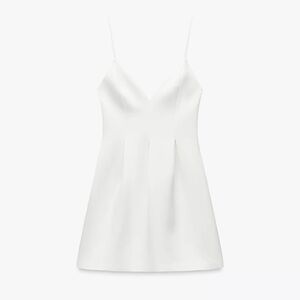 Zara White Spaghetti Strap Dress